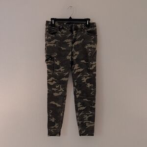 Kut from the Kloth Olive Camouflage Pants